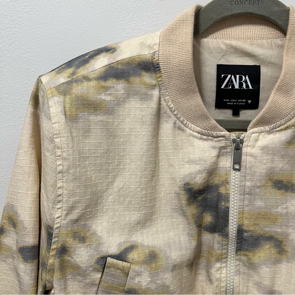 BEIGE BOMBER JACKET BY ZARA - Picture 5 of 11